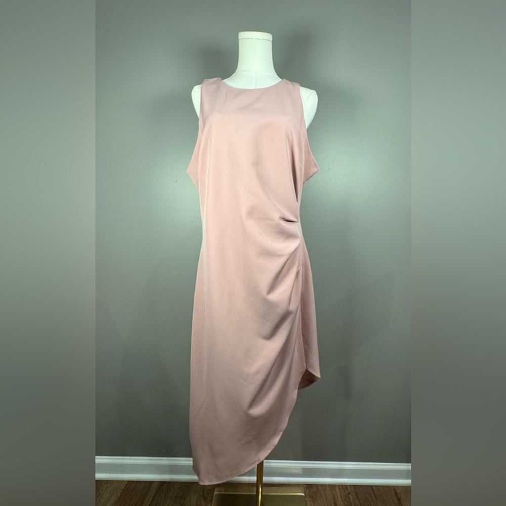 NWT! BCBGeneration Pink Asymmetrical Ruched Cocktail Dress